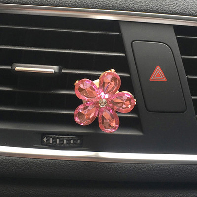 Crystal Flower Bling Accesorii pentru mașină pentru fete Difuzor de arome pentru mașină Arome pentru odorizante de mașină Parfum Decor auto Miros de mașină