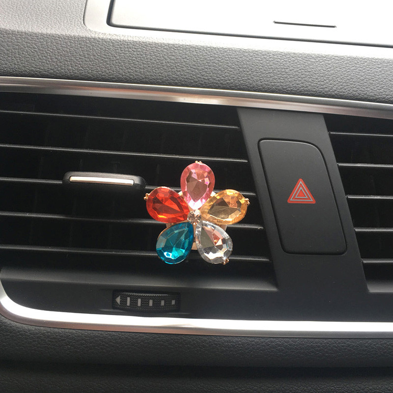 Crystal Flower Bling Accesorii pentru mașină pentru fete Difuzor de arome pentru mașină Arome pentru odorizante de mașină Parfum Decor auto Miros de mașină