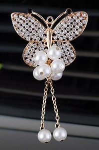 Leptir Otvor za ventilaciju automobila Parfem Umjetni kristal Auto Dekoracije Privjesak Slatki stil automobila Čvrsti miris Osvježivač zraka