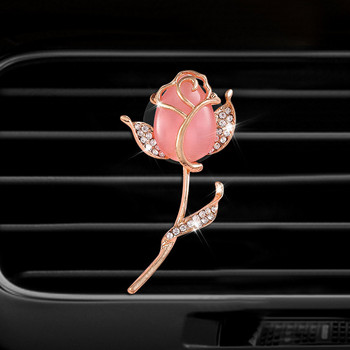 Αποσμητικό αυτοκινήτου Μυρίζει Car Styling Diamond Rose Flower Air Vent Άρωμα Άρωμα Άρωμα για Εσωτερικό Αξεσουάρ αυτοκινήτου