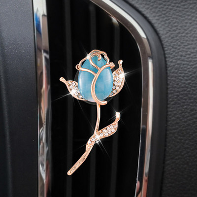 Miris osvježivača zraka za automobil Dizajn automobila Dijamantni cvijet ruže Ventilacijski otvor Parfem Parfemska aroma za dodatke za unutrašnjost automobila