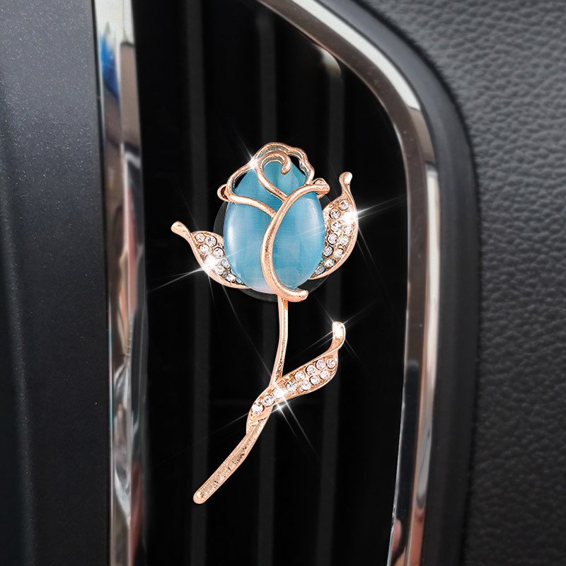 Miris osvježivača zraka za automobil Dizajn automobila Dijamantni cvijet ruže Ventilacijski otvor Parfem Parfemska aroma za dodatke za unutrašnjost automobila