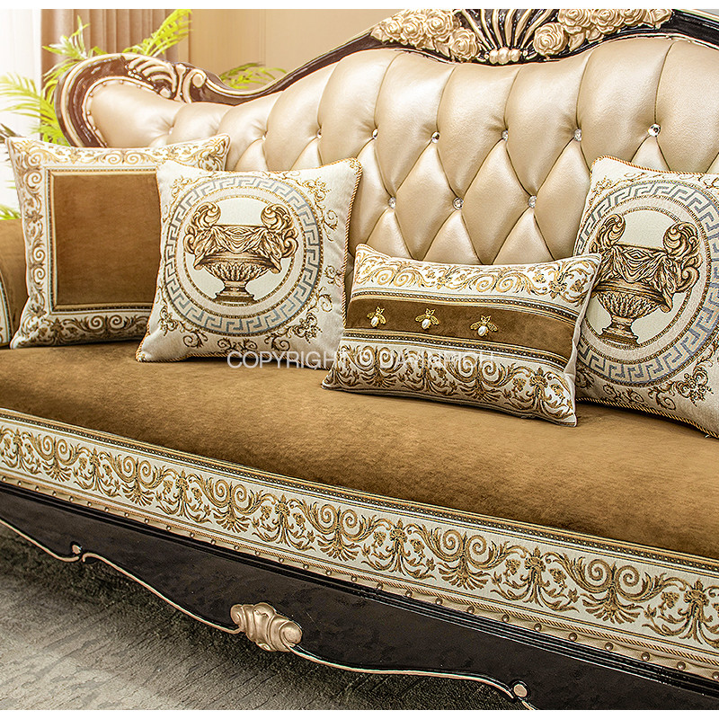 DAVINRICH European Noble Luksuzne jastučnice Art Craft Bees Dekorativne jastučnice od ženil jacquarda za dnevni boravak spavaća soba