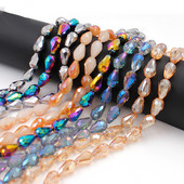 Najprodavanije kristalne perle u obliku suze staklene perle 6X8-10x14MM labave okrugle perle za odstojnike za izradu nakita DIY 25 boja