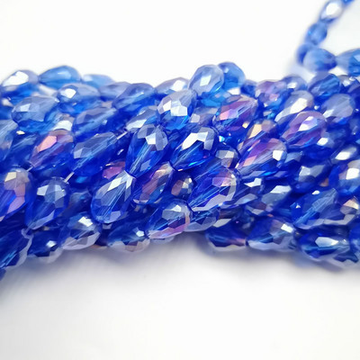 Najprodavanije kristalne perle u obliku suze staklene perle 6X8-10x14MM labave okrugle perle za odstojnike za izradu nakita DIY 25 boja