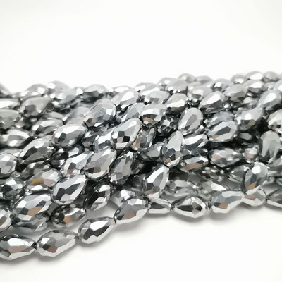 Najprodavanije kristalne perle u obliku suze staklene perle 6X8-10x14MM labave okrugle perle za odstojnike za izradu nakita DIY 25 boja