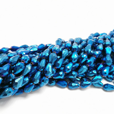 Najprodavanije kristalne perle u obliku suze staklene perle 6X8-10x14MM labave okrugle perle za odstojnike za izradu nakita DIY 25 boja