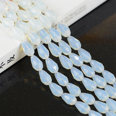 Najprodavanije kristalne perle u obliku suze staklene perle 6X8-10x14MM labave okrugle perle za odstojnike za izradu nakita DIY 25 boja