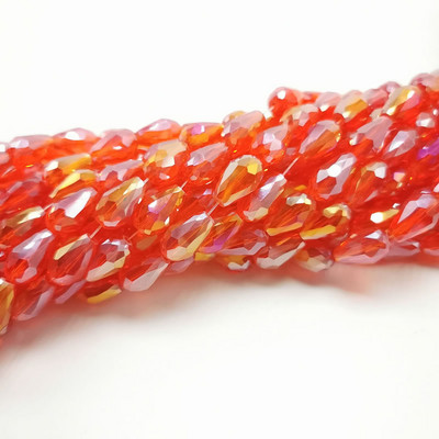 Najprodavanije kristalne perle u obliku suze staklene perle 6X8-10x14MM labave okrugle perle za odstojnike za izradu nakita DIY 25 boja