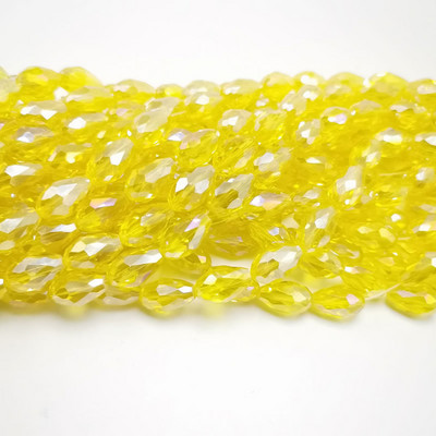 Najprodavanije kristalne perle u obliku suze staklene perle 6X8-10x14MM labave okrugle perle za odstojnike za izradu nakita DIY 25 boja