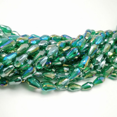 Najprodavanije kristalne perle u obliku suze staklene perle 6X8-10x14MM labave okrugle perle za odstojnike za izradu nakita DIY 25 boja