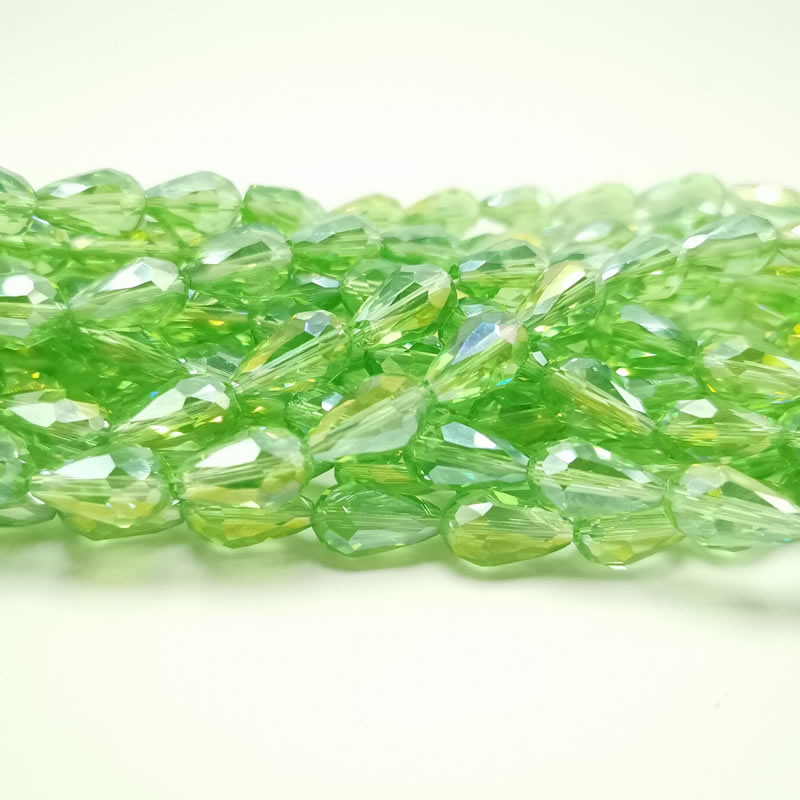 Najprodavanije kristalne perle u obliku suze staklene perle 6X8-10x14MM labave okrugle perle za odstojnike za izradu nakita DIY 25 boja