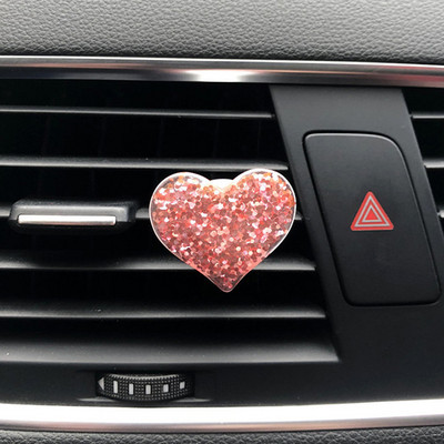 Parfem za automobil Stezaljka za auspuh Dodaci za djevojačke automobile s aromaterapijom Mini dezodorans za automobil u obliku srca