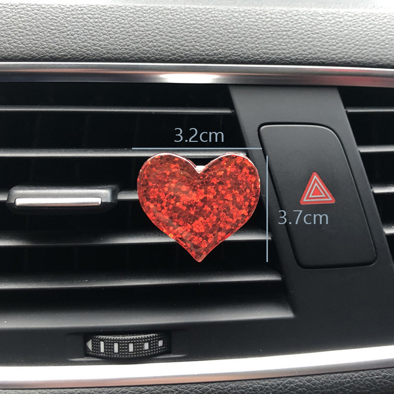 Parfem za automobil Stezaljka za auspuh Dodaci za djevojačke automobile s aromaterapijom Mini dezodorans za automobil u obliku srca