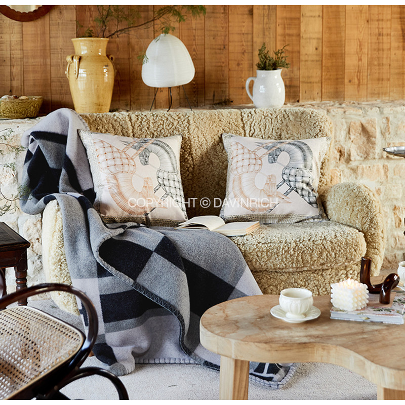 DAVINRICH Ručno oslikane jastučnice s kraljevskim ratnim konjima 2022. Retro ukrasne jastučnice u H stilu Noble Beauty Dekor za dom