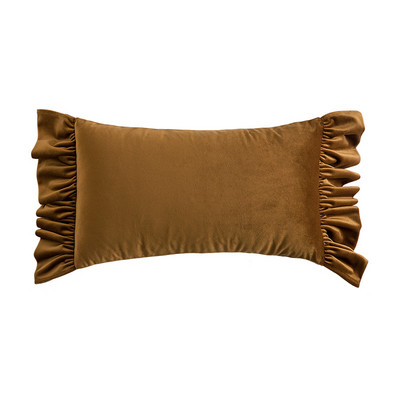 DAVINRICH Italija Luksuzne jastučnice s baršunastim volanima Victoria Retro Ukrasna Ugodna mekana jednobojna jastučnica Tirkizno zelena