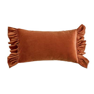 DAVINRICH Italija Luksuzne jastučnice s baršunastim volanima Victoria Retro Ukrasna Ugodna mekana jednobojna jastučnica Tirkizno zelena