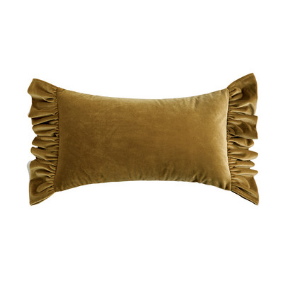 DAVINRICH Italija Luksuzne jastučnice s baršunastim volanima Victoria Retro Ukrasna Ugodna mekana jednobojna jastučnica Tirkizno zelena