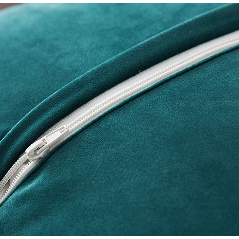 DAVINRICH Italija Luksuzne jastučnice s baršunastim volanima Victoria Retro Ukrasna Ugodna mekana jednobojna jastučnica Tirkizno zelena