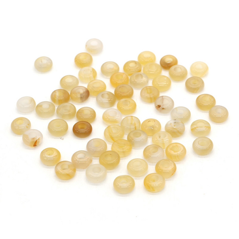 10 komada tirkiznih perli od prirodnog ružičastog kvarca, okruglih perli s velikom rupom, labavih perli za izradu ženskog DIY nakita, ogrlice, veličine 5x10 mm, rupe 4 mm