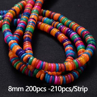 4/6/8/10 mm višebojne slatkovodne školjke perle okruglog oblika školjke labave perle za diy ogrlice narukvice nakit dodaci