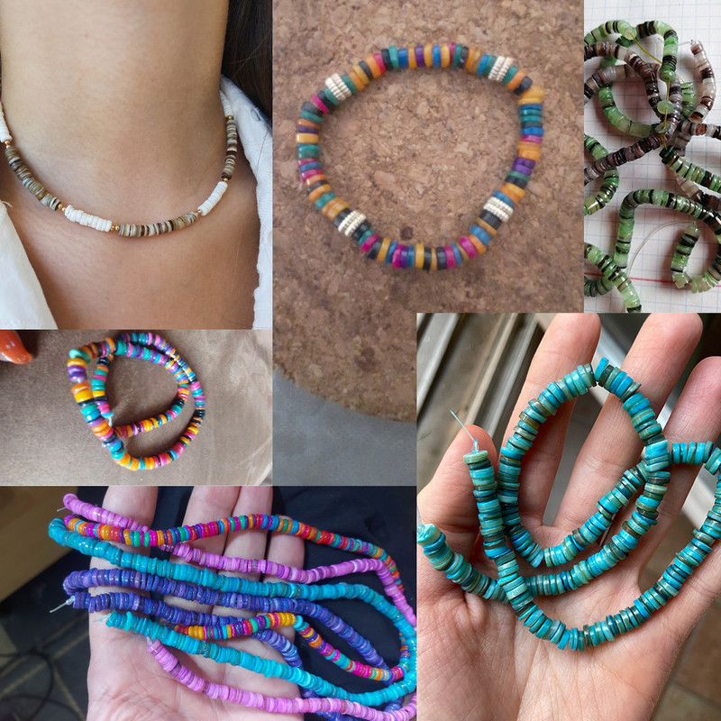 4/6/8/10 mm višebojne slatkovodne školjke perle okruglog oblika školjke labave perle za diy ogrlice narukvice nakit dodaci