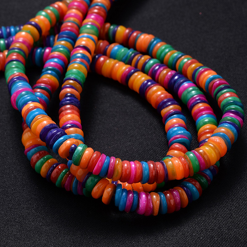 4/6/8/10 mm višebojne slatkovodne školjke perle okruglog oblika školjke labave perle za diy ogrlice narukvice nakit dodaci