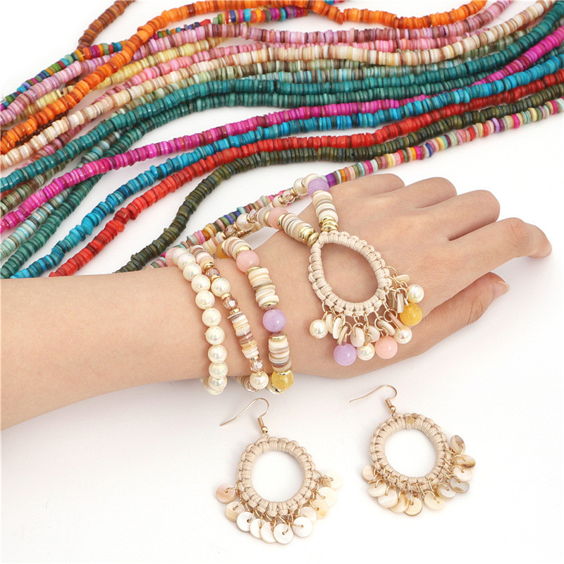 4/6/8/10 mm višebojne slatkovodne školjke perle okruglog oblika školjke labave perle za diy ogrlice narukvice nakit dodaci