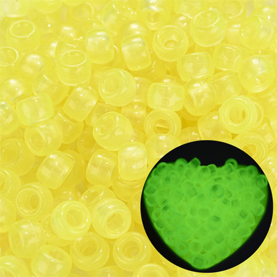 100 komada 6x9 mm velikih rupa od akrilnih perli u obliku kante, svjetlećih prozirnih razmaknica za izradu nakita Dodaci za narukvice DIY