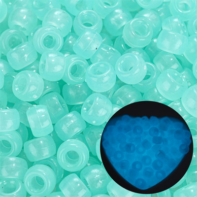 100 komada 6x9 mm velikih rupa od akrilnih perli u obliku kante, svjetlećih prozirnih razmaknica za izradu nakita Dodaci za narukvice DIY