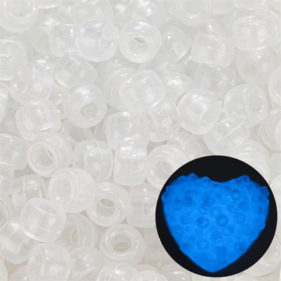 100 komada 6x9 mm velikih rupa od akrilnih perli u obliku kante, svjetlećih prozirnih razmaknica za izradu nakita Dodaci za narukvice DIY