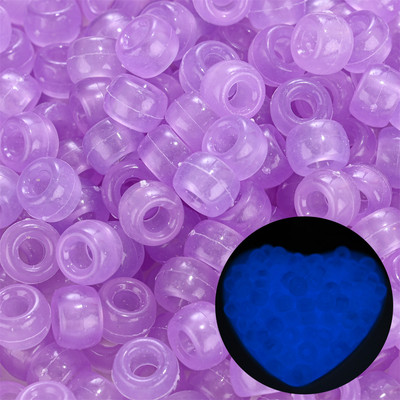 100 komada 6x9 mm velikih rupa od akrilnih perli u obliku kante, svjetlećih prozirnih razmaknica za izradu nakita Dodaci za narukvice DIY
