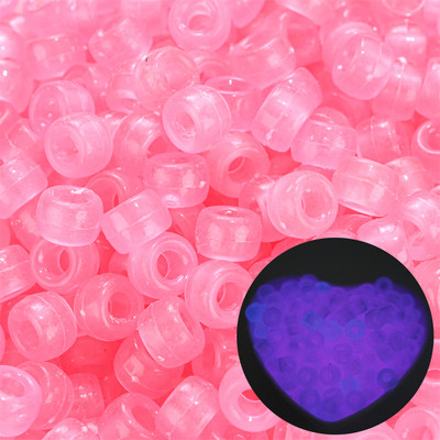 100 komada 6x9 mm velikih rupa od akrilnih perli u obliku kante, svjetlećih prozirnih razmaknica za izradu nakita Dodaci za narukvice DIY