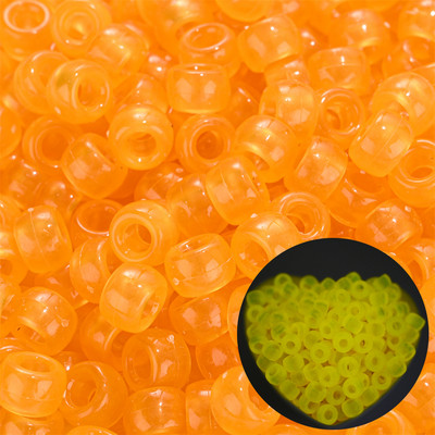 100 komada 6x9 mm velikih rupa od akrilnih perli u obliku kante, svjetlećih prozirnih razmaknica za izradu nakita Dodaci za narukvice DIY