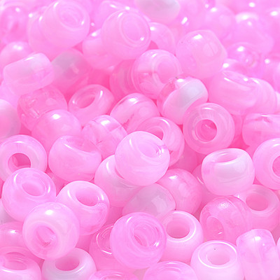 100 komada 6x9 mm velikih rupa od akrilnih perli u obliku kante, svjetlećih prozirnih razmaknica za izradu nakita Dodaci za narukvice DIY