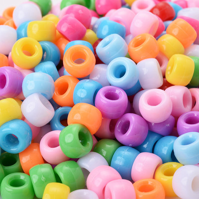 100 komada 6x9 mm velikih rupa od akrilnih perli u obliku kante, svjetlećih prozirnih razmaknica za izradu nakita Dodaci za narukvice DIY