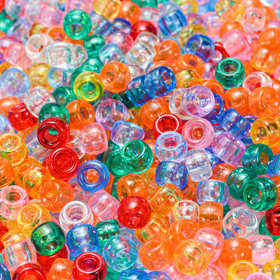 100 komada 6x9 mm velikih rupa od akrilnih perli u obliku kante, svjetlećih prozirnih razmaknica za izradu nakita Dodaci za narukvice DIY