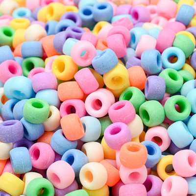 100 komada 6x9 mm velikih rupa od akrilnih perli u obliku kante, svjetlećih prozirnih razmaknica za izradu nakita Dodaci za narukvice DIY