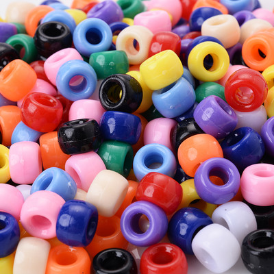 100 komada 6x9 mm velikih rupa od akrilnih perli u obliku kante, svjetlećih prozirnih razmaknica za izradu nakita Dodaci za narukvice DIY