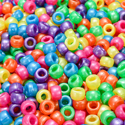 100 komada 6x9 mm velikih rupa od akrilnih perli u obliku kante, svjetlećih prozirnih razmaknica za izradu nakita Dodaci za narukvice DIY