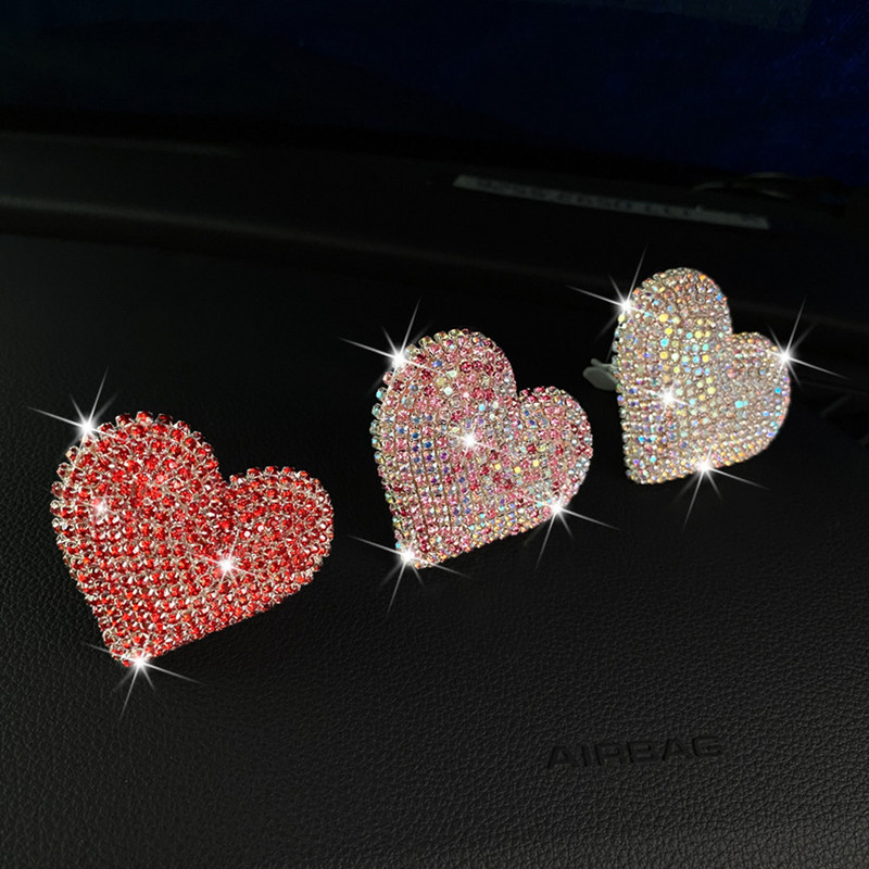 Parfum rafinat pentru mașină cu diamante Odorizant rafinat în formă de diamant pentru doamnă Aer condiționat pentru mașină Decor Parfum inimă Parfum pentru mașină