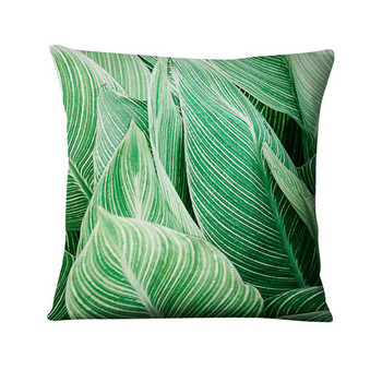 Summer Flowers Ψηφιακή εκτύπωση Μαξιλαροθήκη Πράσινο φυτικό μαξιλάρι Διακοσμητικό μαξιλάρι Διακόσμηση σπιτιού Μαξιλάρι ριχτάρι καναπέ 45*45cm