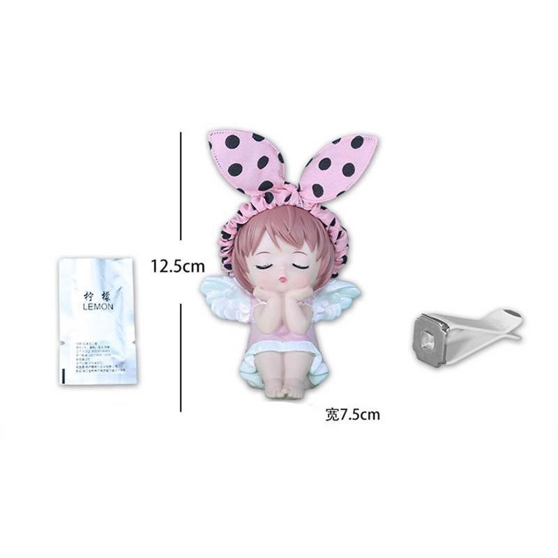 Cute Angle Doll Air Conditioning Car Perfume Clip Auto Air Vent Perfume Clip Car Freshner Air+Free 5 Incense Chips Dropship
