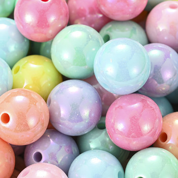 50/100/200 τεμ. 6-16 χιλιοστά Candy Ακρυλικές χάντρες Bling Bling Loose Spacer AB Beads for Jewelry Making Girls κολιέ Βραχιόλι Γλυκό δώρο