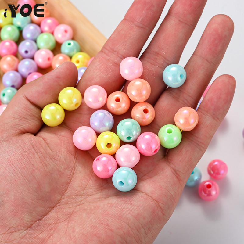 50/100/200 kom 6-16 mm Candy Akrilne perle Bling Bling Loose Spacer AB perle za izradu nakita Djevojke Ogrlica Narukvica Slatki dar