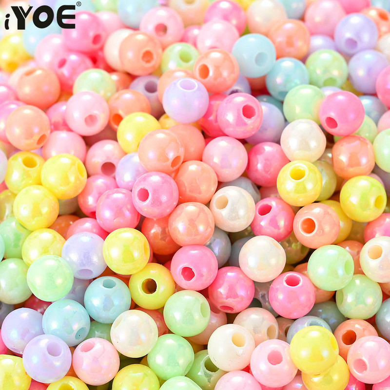 50/100/200 kom 6-16 mm Candy Akrilne perle Bling Bling Loose Spacer AB perle za izradu nakita Djevojke Ogrlica Narukvica Slatki dar