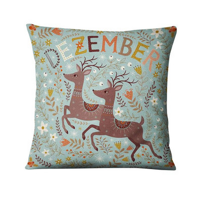 Decoratiuni perne de Craciun Ilustratii de animale dragute scandinave Perna Perne decorative Almofadas Decorativas Para Canapea