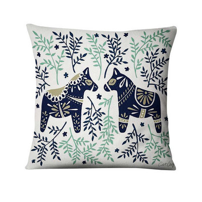 Decoratiuni perne de Craciun Ilustratii de animale dragute scandinave Perna Perne decorative Almofadas Decorativas Para Canapea