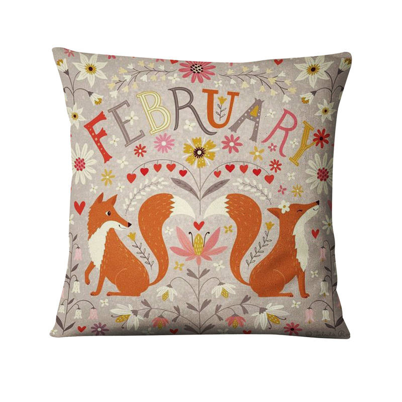 Decoratiuni perne de Craciun Ilustratii de animale dragute scandinave Perna Perne decorative Almofadas Decorativas Para Canapea