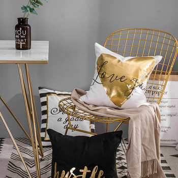 European Classical Bronzing Gold Foil Cushion Διακοσμητικό μαξιλάρι Χρυσά φύλλα Διακόσμηση σπιτιού Μαξιλάρι Ριχτάρι καναπέ Almofadas Decorativas